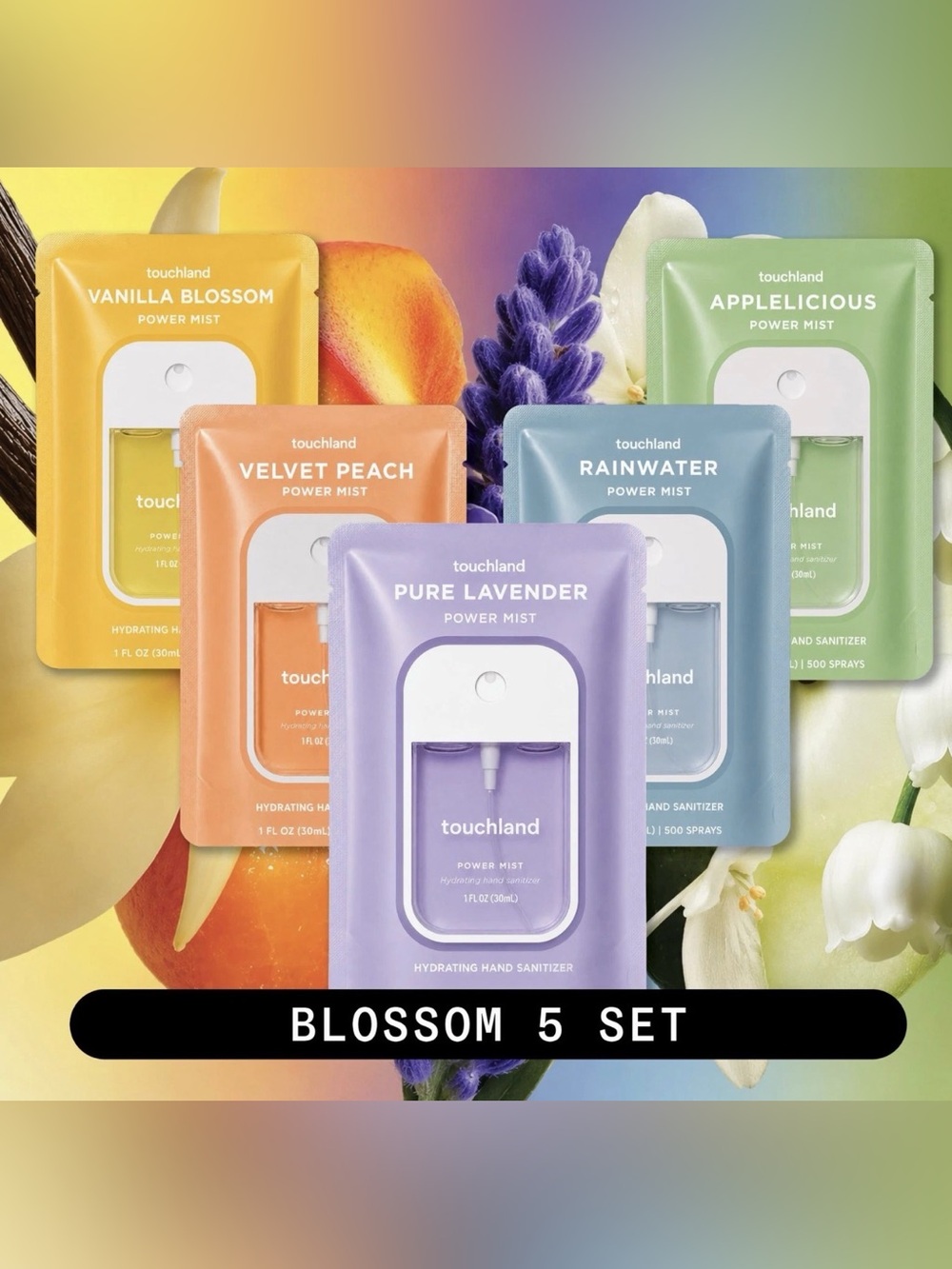 Touchland Power Mist Hand Sanitizer Bundle Lot of 5 | New & Sealed